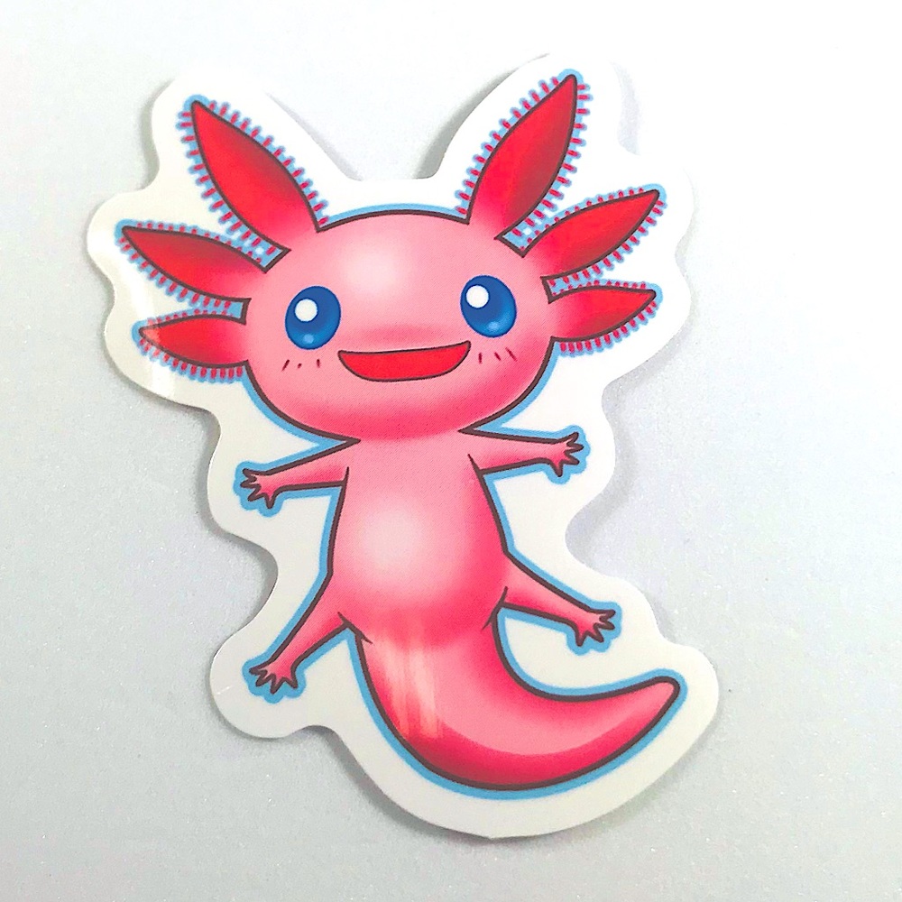 Happy Axolotl Crazy Trending WaterProof Single Decor Accent Sticker ✨Host Pick✨